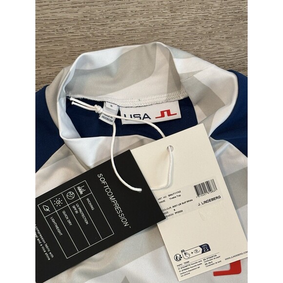 J. Lindeberg Golf Yvette Polo USA Olympics Women Size Small Preppy - Picture 3 of 6